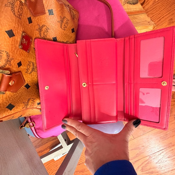 MCM Tan and Red Tote and Wallet Set - Picture 8 of 8